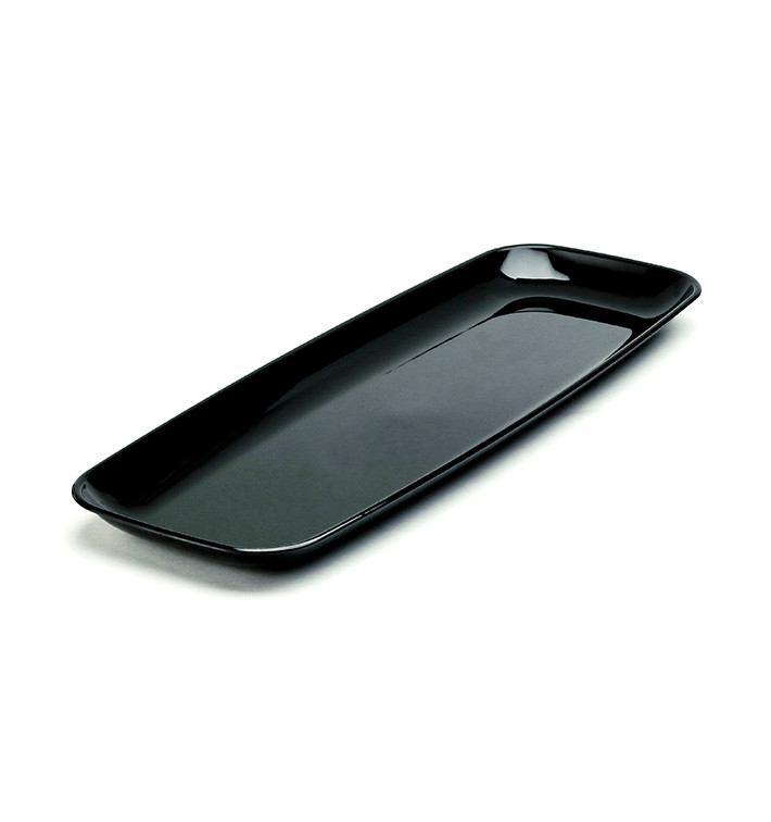 Tacki Plastikowe Prostokątny Twardego Czarni 22x56cm (5 Sztuk) Tacki Plastikowe Prostokątny Twardego Czarni 22x56cm (5 Sztuk)