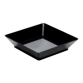 Tasting Plastic Plate PS "Small size" Black 45 ml (25 Units)