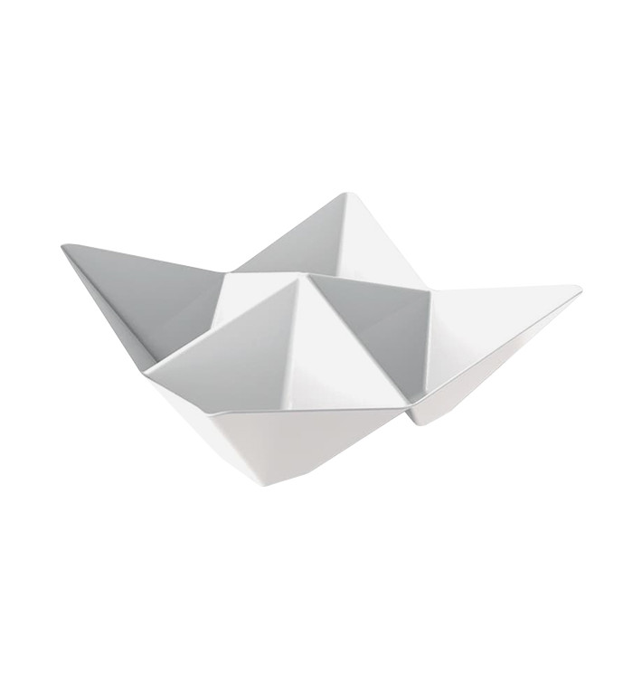 Tasting Plastic Bowl PS "Origami" White 10,3x10,3cm (500 Units) Tasting Plastic Bowl PS "Origami" White 10,3x10,3cm (500 Units)