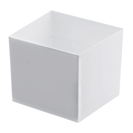 Tasting Plastic Bowl PS "Cube" White 60 ml (15 Units)
