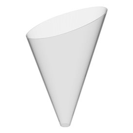 Plastic Serving Cone PS "Slice" Clear 55 ml (120 Units)