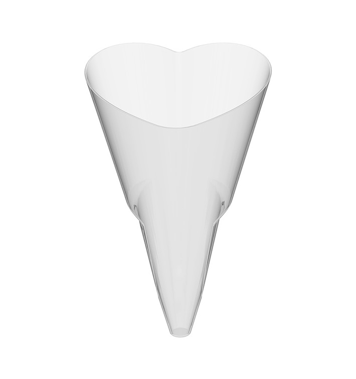 Plastic Serving Cone PS "Love" Clear 50 ml (120 Units) Plastic Serving Cone PS "Love" Clear 50 ml (120 Units)