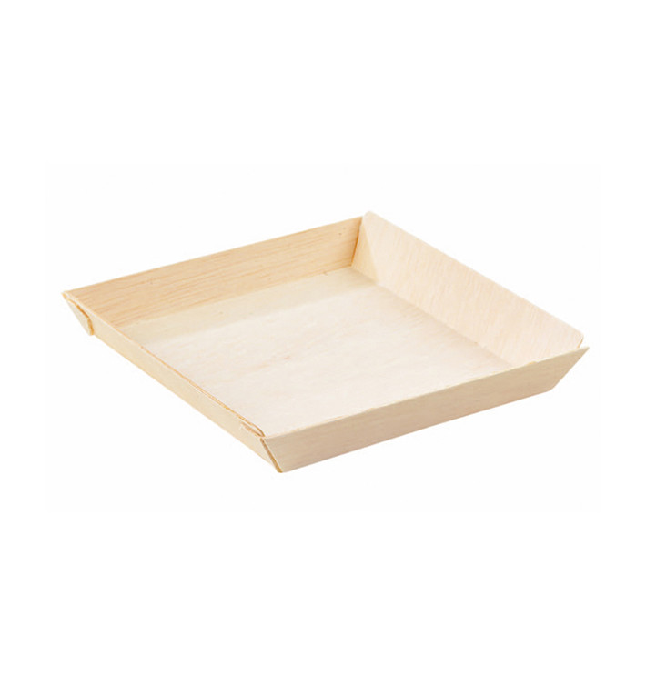 Talerz Drewniane Kwadratowi 17x17x3,6cm 800ml (25 Sztuk) Talerz Drewniane Kwadratowi 17x17x3,6cm 800ml (25 Sztuk)