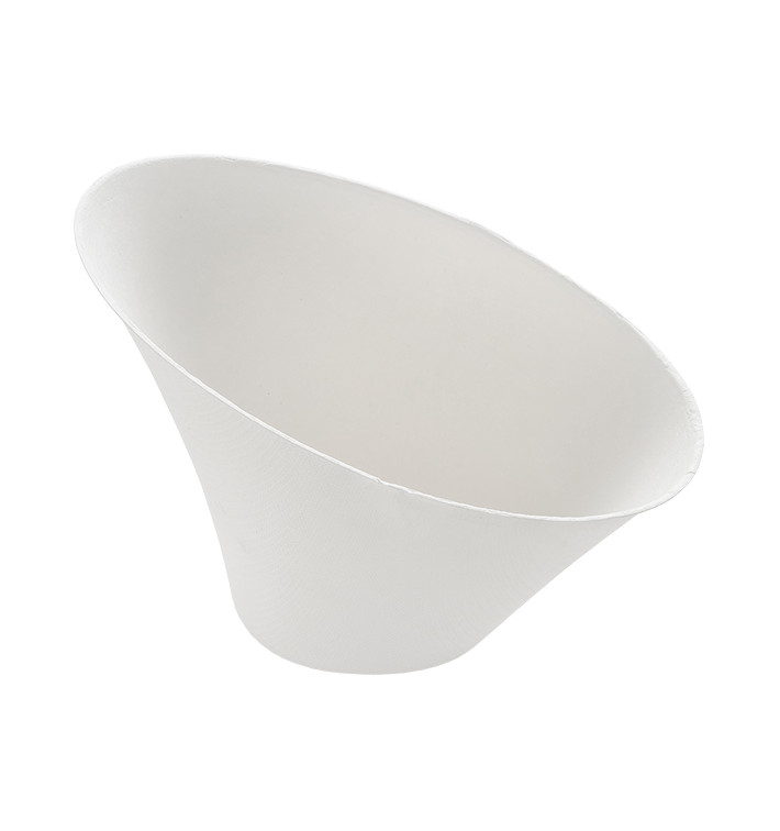 Sugarcane Mini Bowl Oval Shape White 300ml (50 Units)