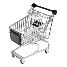 Mini Wózek Sklepowy Snackholder Metalowy 13x13,5x9,5cm (6 Sztuk)