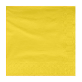 Serwetki Papierowe Ozdobne 25x25cm 2C Żółty (200 Sztuk)
