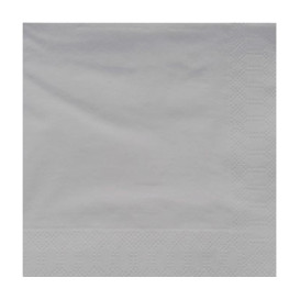 Serwetki Papierowe Ozdobne Szare 40x40cm (50 Sztuk)