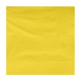 Serwetki Papierowe Ozdobne Żółty 40x40cm (50 Sztuk)