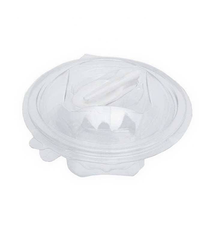 Miski Okrągły Zawiasie APET z Łyżka 250ml Ø120mm (60 Sztuk) Miski Okrągły Zawiasie APET z Łyżka 250ml Ø120mm (60 Sztuk)