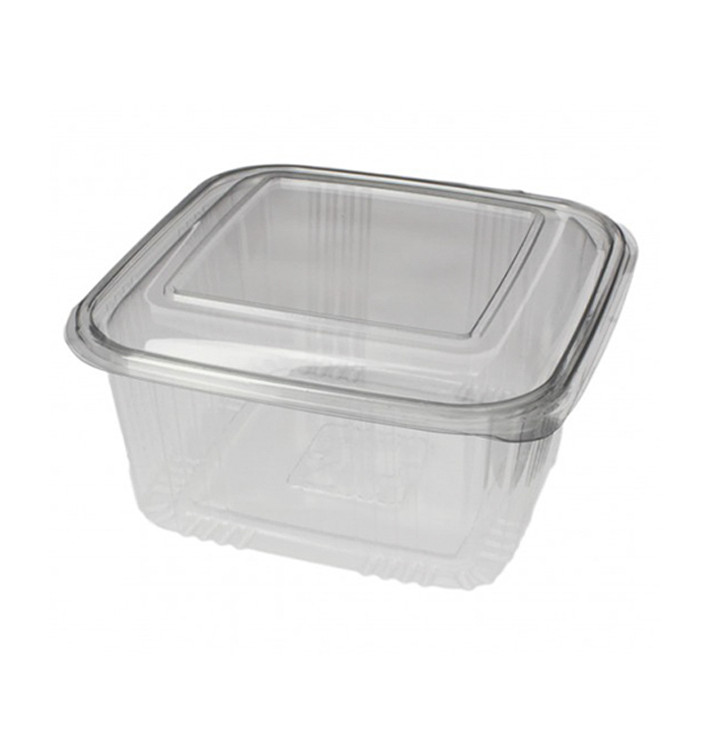 Miski Kwadrat Pokrywka do Zawiasie PET 1000ml (600 Sztuk) Miski Kwadrat Pokrywka do Zawiasie PET 1000ml (600 Sztuk)