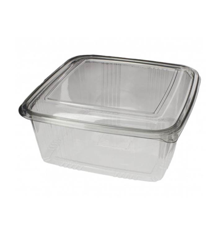 Miski Kwadrat Pokrywka do Zawiasie PET 2000ml (200 Sztuk) Miski Kwadrat Pokrywka do Zawiasie PET 2000ml (200 Sztuk)