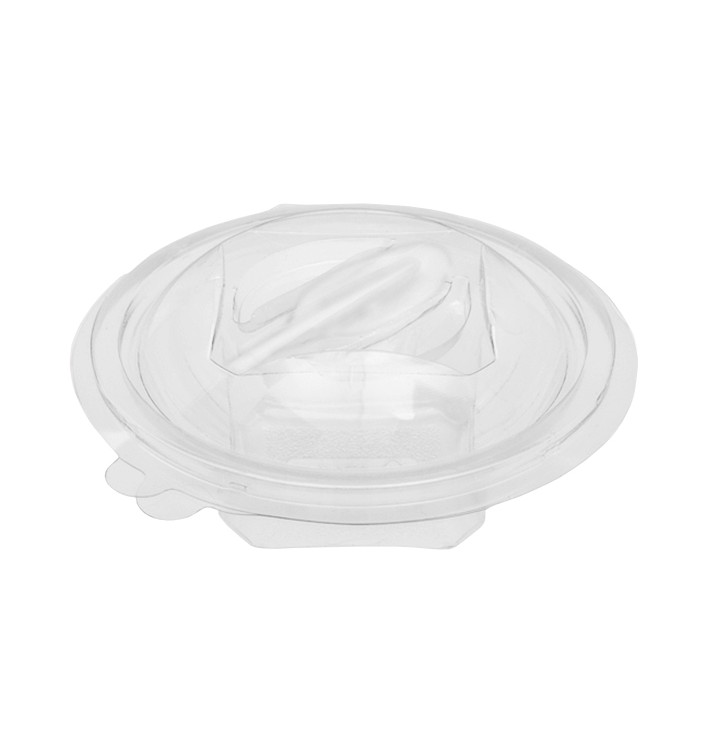 Miski Okrągły Zawiasie APET z Łyżka 150ml Ø120mm (420 Sztuk) Miski Okrągły Zawiasie APET z Łyżka 150ml Ø120mm (420 Sztuk)