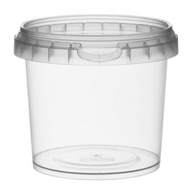 Pojemniki Plastikowe z Pokrywką z Plombą 365 ml Ø9,5 (24 Sztuk)