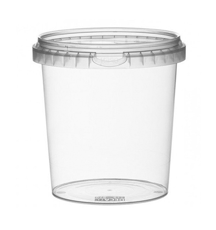 Pojemniki Plastikowe z Pokrywką z Plombą 870 ml Ø11,8 (228 Sztuk) Pojemniki Plastikowe z Pokrywką z Plombą 870 ml Ø11,8 (228 Sztuk)