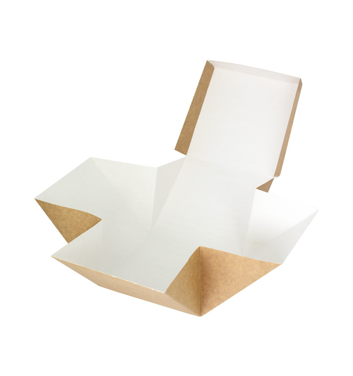 Pudełko Gourmet Hamburger Kraft 13x13x13cm (25 Sztuk) Pudełko Gourmet Hamburger Kraft 13x13x13cm (25 Sztuk)