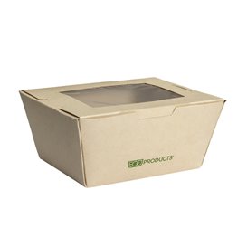 Pudełka na Wynos "Doggi Bag" Kraft z Uchwytami 12,5x25x7,5cm (25 sztuk)