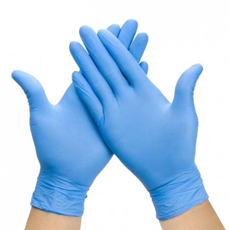Rękawiczki Nitrylowe Bezpudrowe Niebieskie Rozmiar M (1.000 Sztuk)