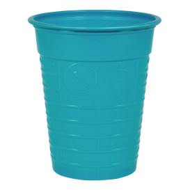 Kubki Plastikowe PS Turkusowe 200ml Ø7cm (50 Sztuk)