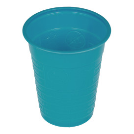 Kubki Plastikowe PS Turkusowe 200ml Ø7cm (50 Sztuk)