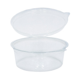 Miski Okrągły Zawiasie APET Przezroczyste 250ml Ø120mm (40 Sztuk)