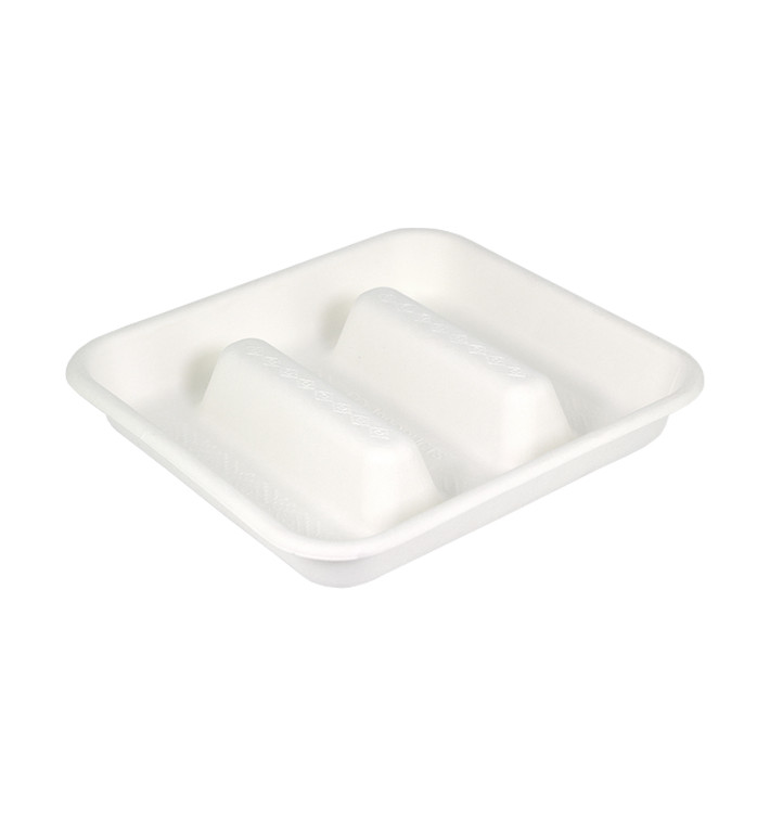Pojemnik na Tacos z Trzciny Cukrowej Biały 18,5x18,5cm (50 sztuk) Pojemnik na Tacos z Trzciny Cukrowej Biały 18,5x18,5cm (50 sztuk)