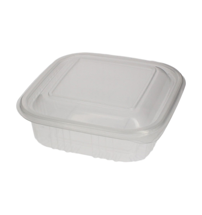 Miski Kwadrat Pokrywka do Zawiasie PP 370ml (100 Sztuk) Miski Kwadrat Pokrywka do Zawiasie PP 370ml (100 Sztuk)