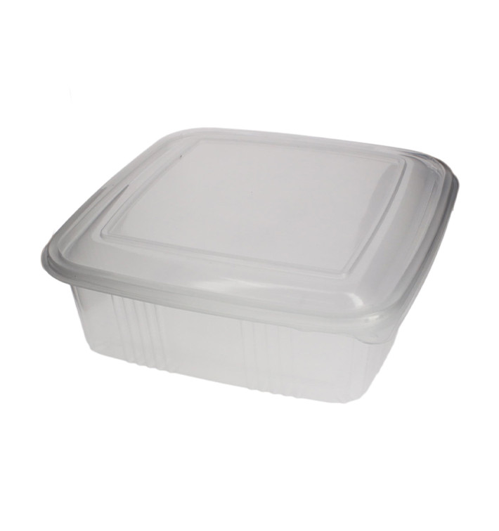 Miski Kwadrat Pokrywka do Zawiasie PP 1500ml (200 Sztuk) Miski Kwadrat Pokrywka do Zawiasie PP 1500ml (200 Sztuk)
