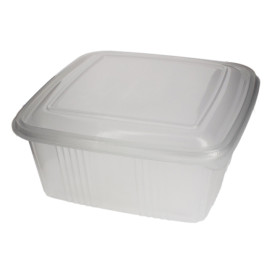 Miski Kwadrat Pokrywka do Zawiasie PP 2000ml (50 Sztuk)