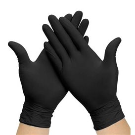 Rękawiczki Nitrylowe bez Talk Czarni Rozmiar S AQL 1.5 (1000 Sztuk)