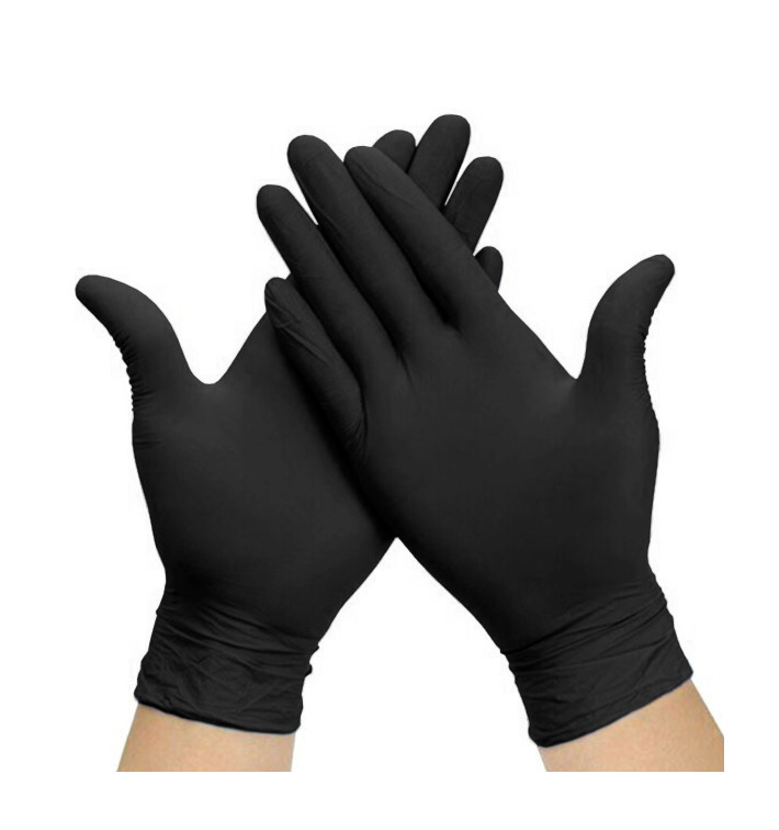 Nitrile Gloves Black Size S AQL 1.5 (100 Units) Nitrile Gloves Black Size S AQL 1.5 (100 Units)