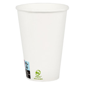 Kubki Papierowe 12Oz/385ml Białe Ø9,0cm (1000 Sztuk)