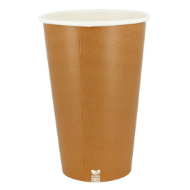 Kubek Papierowy Bez Plastiku 16 Oz/480ml "Karmel" Ø9cm (50 Sztuk)