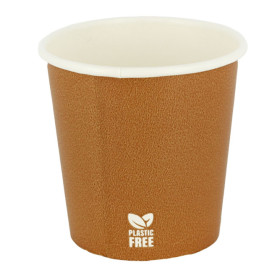 Kubek Papierowy Bez Plastiku 4 Oz/120ml "Karmel" Ø6,2cm (100 Sztuk)