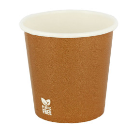Kubek Papierowy Bez Plastiku 4 Oz/120ml "Karmel" Ø6,2cm (1.000 Sztuk)