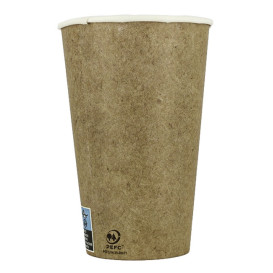 Kubki Papierowe 12Oz/385ml Kraft Ø7,5cm (55 Sztuk)