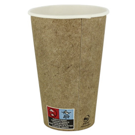 Kubki Papierowe 12Oz/385ml Kraft Ø7,5cm (55 Sztuk)