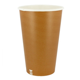 Kubek Papierowy Bez Plastiku 16 Oz/480ml "Karmel" Ø9cm (1.000 Sztuk)