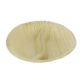 Mini Talerz Okrągłe Liści Palmowych 2C 9x8cm (10 Sztuk)
