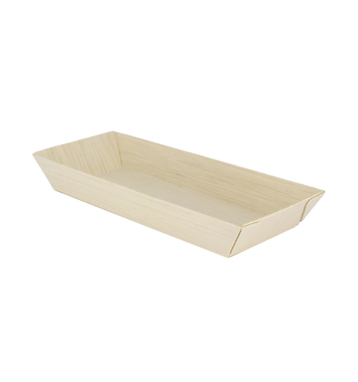 Tacki Drewniane 21,5x8,5x2,8cm 350ml (100 Sztuk) Tacki Drewniane 21,5x8,5x2,8cm 350ml (100 Sztuk)