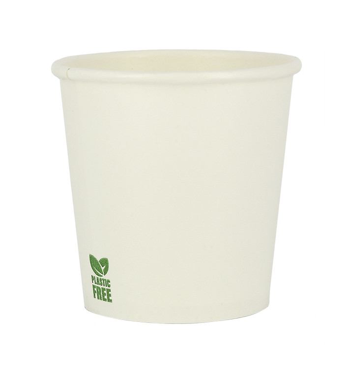 Kubek Papierowy Bez Plastiku 4 Oz/120ml Białe Ø6,2cm (100 Sztuk) Kubek Papierowy Bez Plastiku 4 Oz/120ml Białe Ø6,2cm (100 Sztuk)