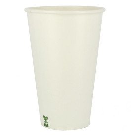 Kubek Papierowy Bez Plastiku 12 Oz/360ml Białe Ø8cm (50 Sztuk)