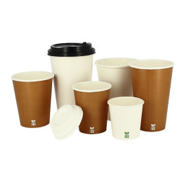 Kubek Papierowy Bez Plastiku 16 Oz/480ml Białe Ø9cm (50 Sztuk)