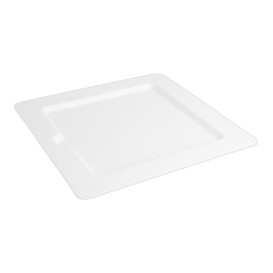 Tacki z Talerzem Trzciny Cukrowej Białe 200x200mm (50 Sztuk)