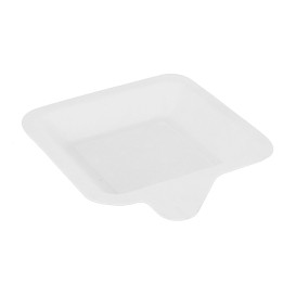 Talerz Zakładka Trzciny Cukrowej Białe 110x110mm (50 Sztuk)