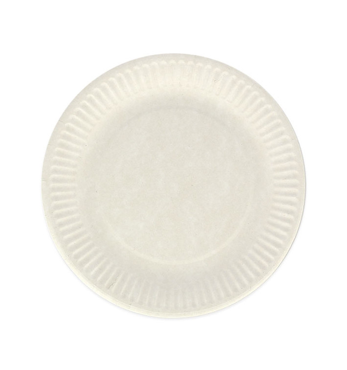 Talerz Papierowe Białe Biodegradowalny Ø18 cm (20 Sztuk) Talerz Papierowe Białe Biodegradowalny Ø18 cm (20 Sztuk)