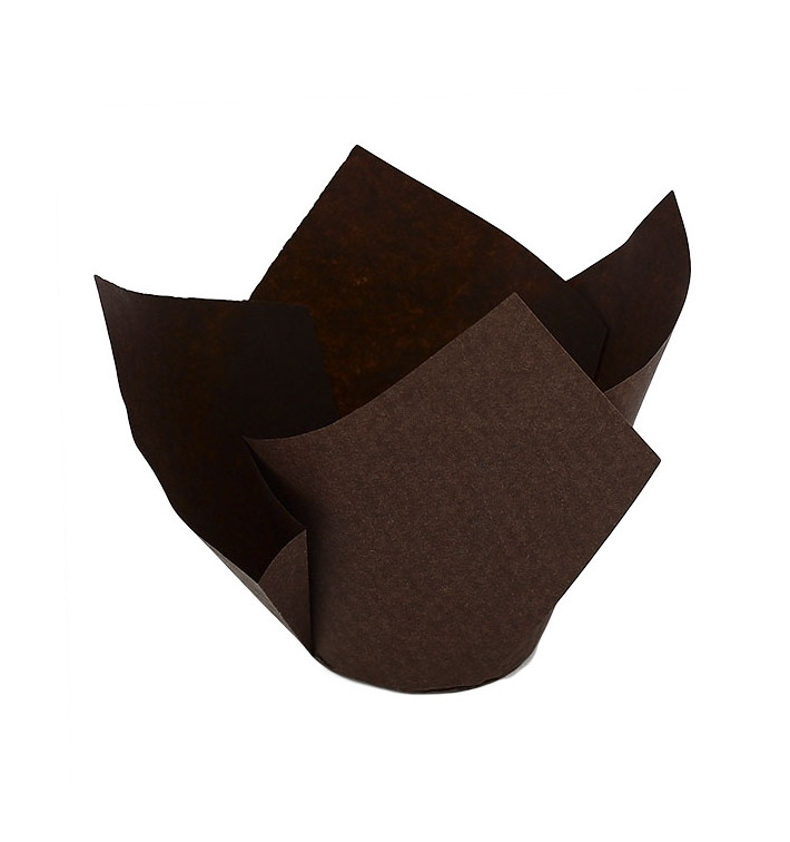 Formy do Muffinek Tulipan Twist Ø50x65/98 mm Brązowe (2.000 Sztuk) Formy do Muffinek Tulipan Twist Ø50x65/98 mm Brązowe (2.000 Sztuk)