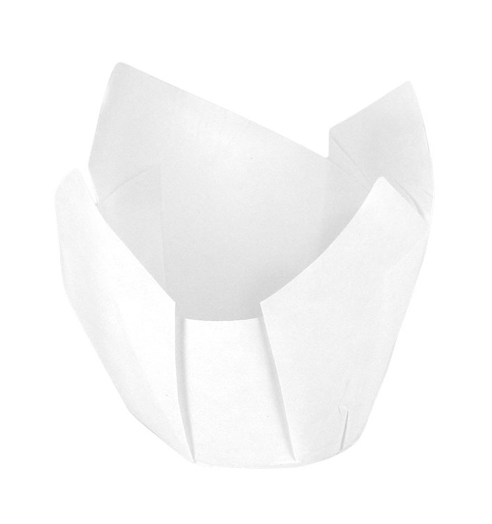 Formy do Muffinek Tulipan Ø50x42/72 mm Białe (135 Sztuk) Formy do Muffinek Tulipan Ø50x42/72 mm Białe (135 Sztuk)