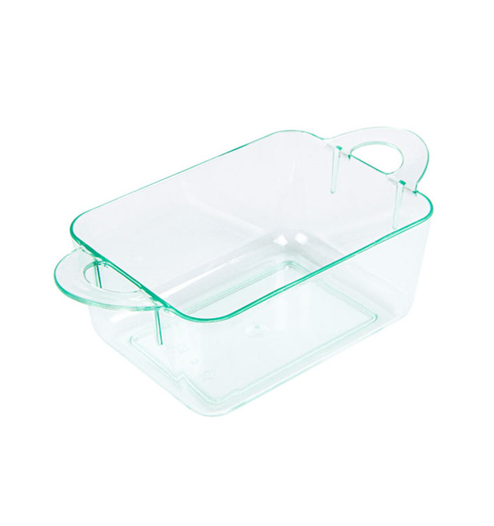 Plastic Container PS with Handles Water Green 9,6x5x3,5cm (576 Units) Plastic Container PS with Handles Water Green 9,6x5x3,5cm (576 Units)