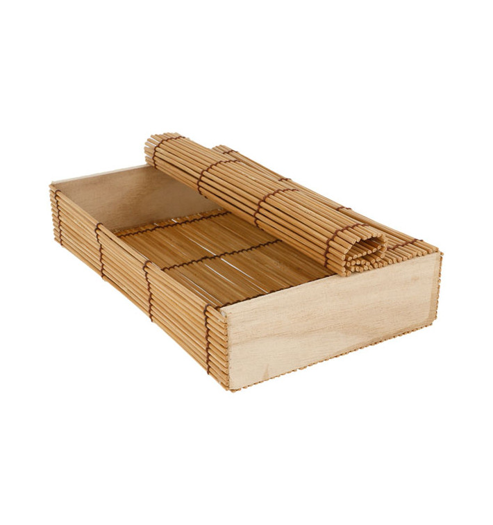 Opakowania Bambusowe na Sushi 23x13x4,5cm (24 Units)