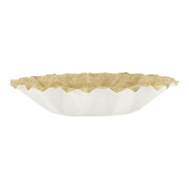 Głęboki Talerz Papierowe Kraft “Flower” Ø16cm 245g/m² (800 Sztuk)